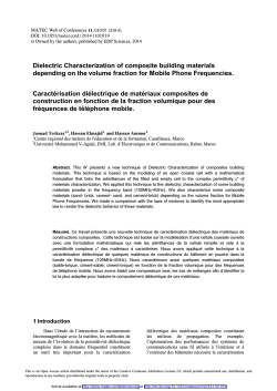 Dielectric Characterization of composite building materials