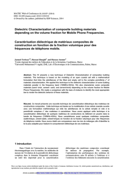 Dielectric Characterization of composite building materials