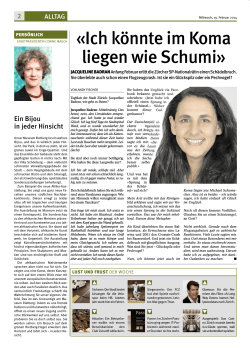 «Ich könnte im Koma liegen wie Schumi» - Tagblatt der Stadt Zürich