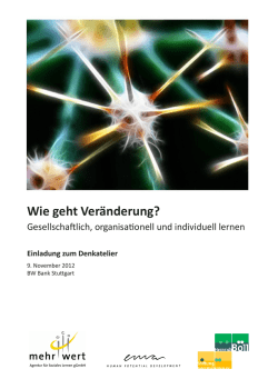 Wie geht Ver&auml;nderung? - Agentur Mehrwert