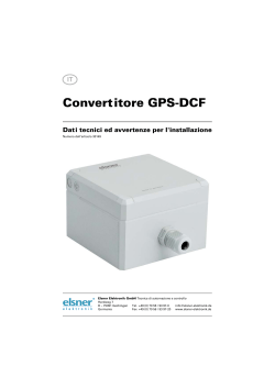 Scheda Técnica Convertitore GPS-DCF