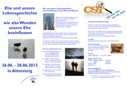 Ehe und unsere Lebensgeschichte - wie alte - C S I Altensteig