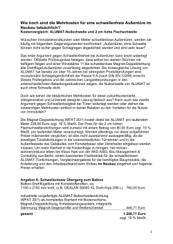 Wie hoch sind die Mehrkosten für eine - inklusiv wohnen