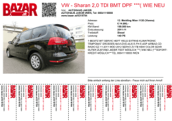 VW - Sharan 2,0 TDI BMT DPF ***( WIE NEU )***KREDIT* - Bazar.at