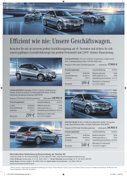 Effizient wie nie: Unsere Gesch&auml;ftswagen. - Mercedes-Benz