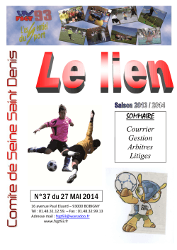 Bulletin Football n°37 mai 2014