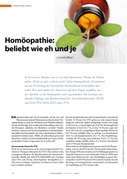 Homöopathie: beliebt wie eh und je - Springer GuP