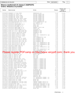 Elenco medicinali di classe C SOP/OTC