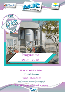 Programme 2014 - 2015