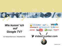 Wie komm ich auf Google TV?, Dr. Robert Biermann, Webeffekt AG
