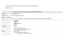 compte rendu reunion sous cluster ame abri du 11 septembre 2014
