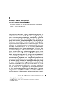 Historie &ndash; Wie die Wissenschaft zur - Wiley-VCH