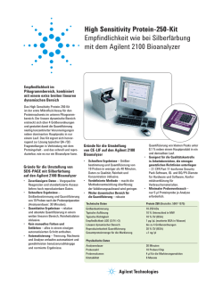 High Sensitivity Protein-250-Kit Empfindlichkeit wie bei