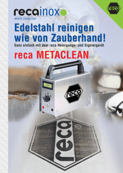 Edelstahl reinigen wie von Zauberhand! reca METACLEAN