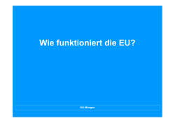Wie funktioniert die EU? - EUROPE DIRECT in Hagen