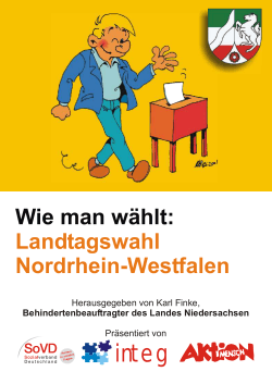 Wie man wählt: Landtagswahl Nordrhein-Westfalen - SoVD