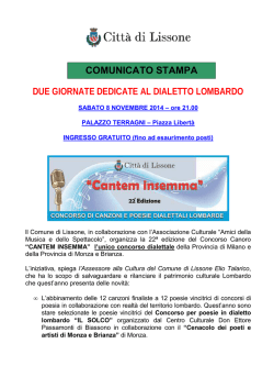 Leggi tutto il comunicato stampa
