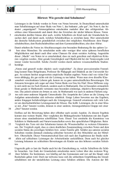H&ouml;rtext: Wie gerecht sind Schulnoten?