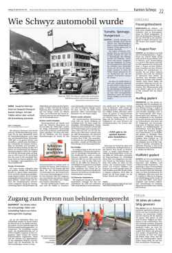 Wie Schwyz automobil wurde - beim Historischen Verein des