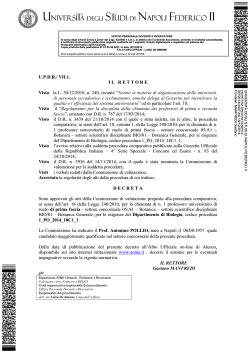 DR/2014/4407 del 18/12/2014 - Università degli Studi di Napoli