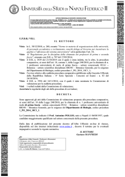 DR/2014/4407 del 18/12/2014 - Universit&agrave; degli Studi di Napoli