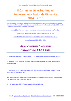 Il Cammino 2014-16 - DettoTraNoi