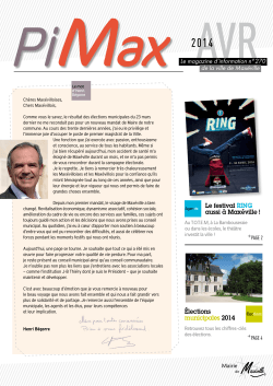 PIMAX magazine municipal Maxéville avril 2014