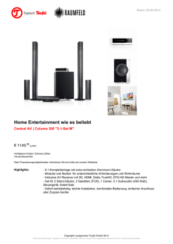 Home Entertainment wie es beliebt