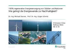 Wie gelingt die Energiewende zur Nachhaltigkeit? - Fraunhofer