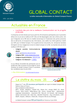 Global Contact n&deg;8 - Juin 2014