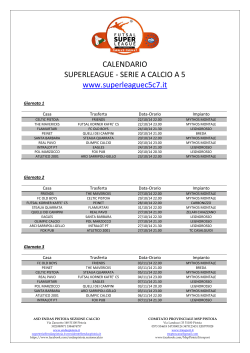 Calendario Serie A Superleague