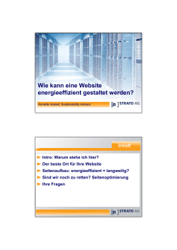 Wie kann eine Website energieeffizient gestaltet werden? - E-Energy