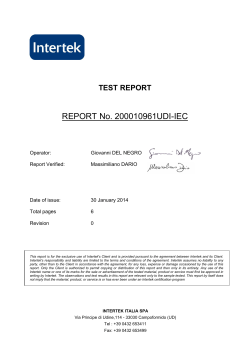 REPORT No. 200010961UDI-IEC