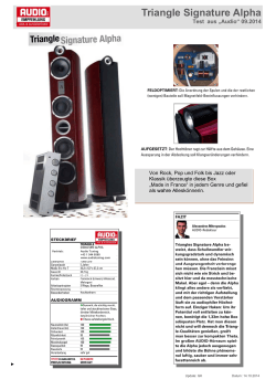 Triangle Lautsprecher - Audio Tuning Vertriebs GmbH