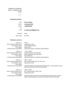 Formato europeo per il curriculum vitae 2