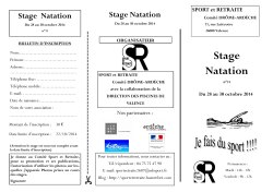 Stage Natation - Sport et retraite
