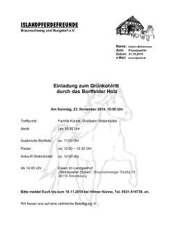 Einladung Grünkohlritt 2014 - Islandpferdefreunde Braunschweig
