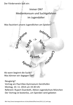 Immer ON? Medienkonsum und Suchtgefahren im Jugendalter