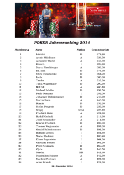 Poker Jahresrangliste Seefeld 2014 (pdf, 96 KB)