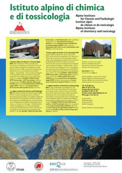 Istituto alpino di chimica e di tossicologia Alpine Institute f&uuml;r Chemie