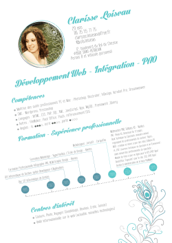 Clarisse Loiseau - Intégration, développement web, PAO