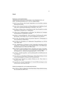 Inhaltsverzeichnis