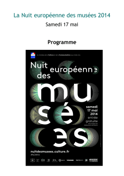 La Nuit européenne des musées 2014