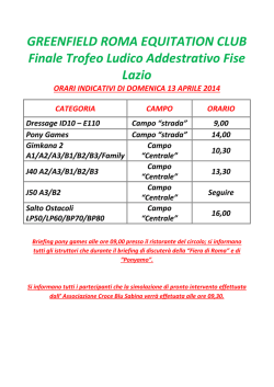 GREENFIELD ROMA EQUITATION CLUB Finale Trofeo