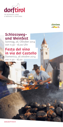 Schlossweg- und Weinfest Festa del vino in via - Intranet Dorf Tirol