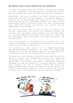 Amt Neuburg zeigt Cartoon-Ausstellung zum Datenschutz