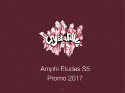 Amphi Etudes S5 Promo 2017