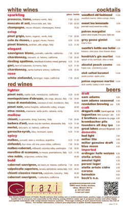 Download Our Wine List - Grazianos Restaurant