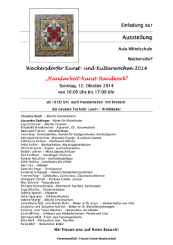 Handarbeit - Kunst - Handwerk Ausstellerliste