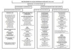 organigramme du coll&egrave;ge th&eacute;ophraste renaudot 2013